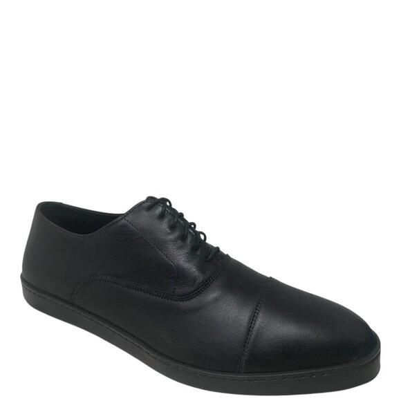 Allen Edmonds Park Avenue Cap Toe Oxford Black Leather Dress Sneakers Size 13 - Picture 1 of 14